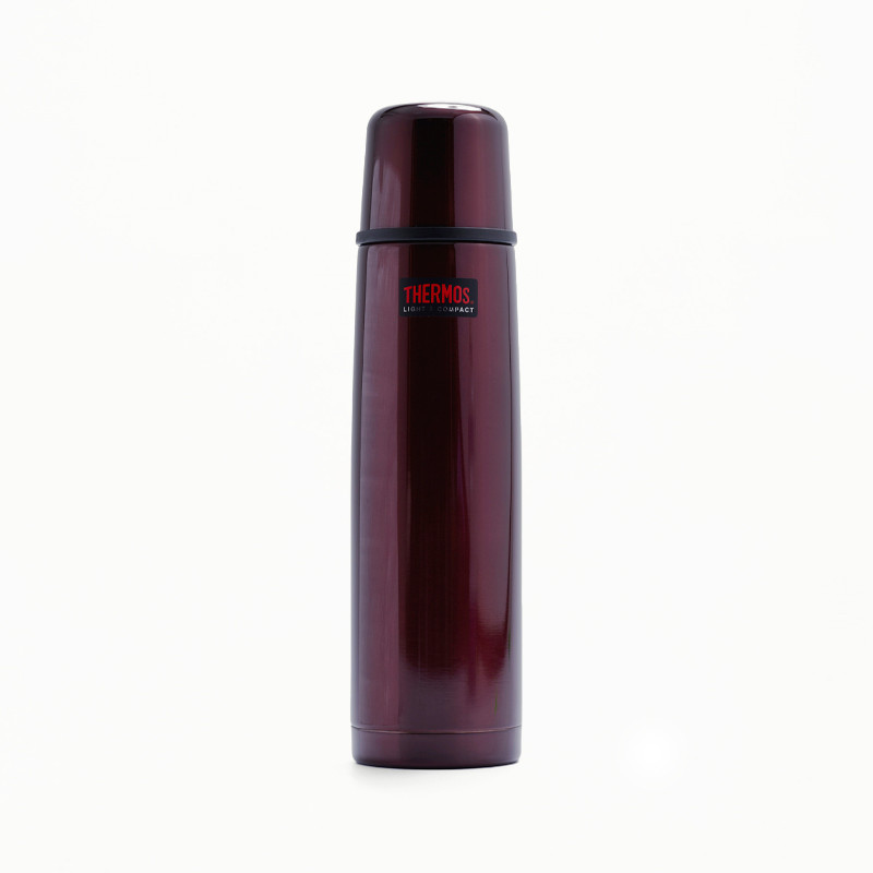 Garrafa Térmica Thermos Cairo Vermelha 1L Aço Inox 18/8 Isolamento a Vácuo Mantém Bebidas Quentes e Frias 24h