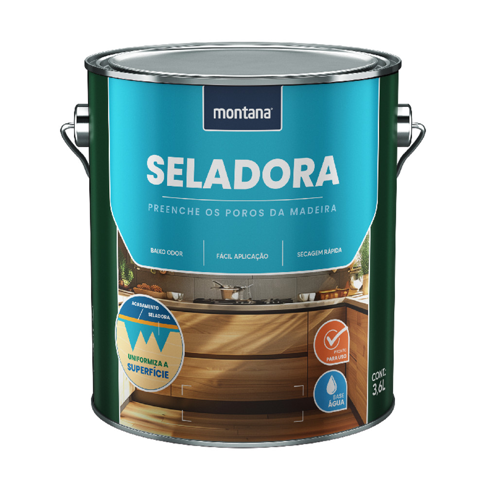 Seladora para Madeira Base Água Incolor Vários Tamanhos Montana