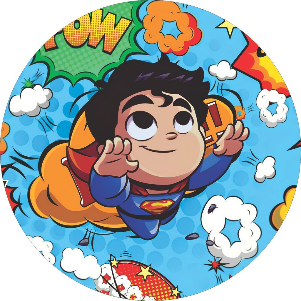 Capa de Painel Heróis Superman baby Kripto Super Homem Redondo Tecido Sublimado Vários Modelos 1,50x1,50m e 50x50cm em Oferta na Shopee