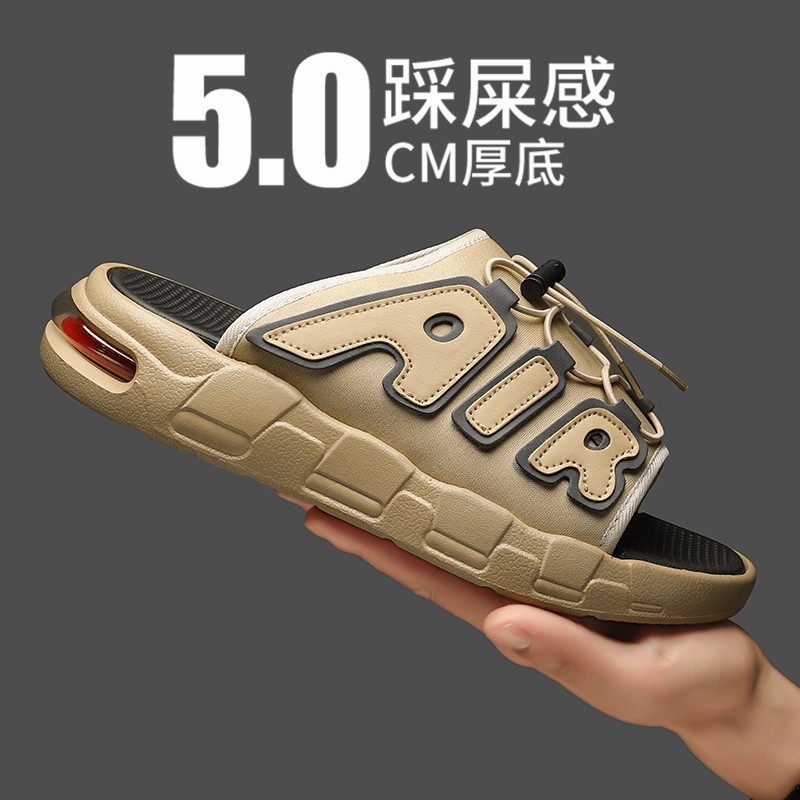 Moda Na Sandálias Masculinas De Sola Grossa Nova Venda Quente Casual Confortável Chinelos De Tamanho Grande — imagem 2 de 2