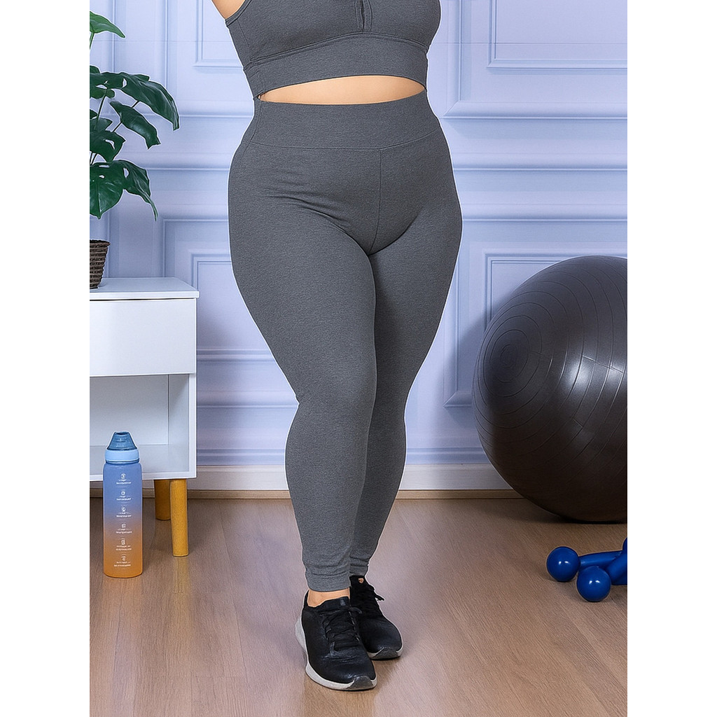 Calça Legging Leg Plus Size Feminina Zero Transparência em Oferta na Shopee