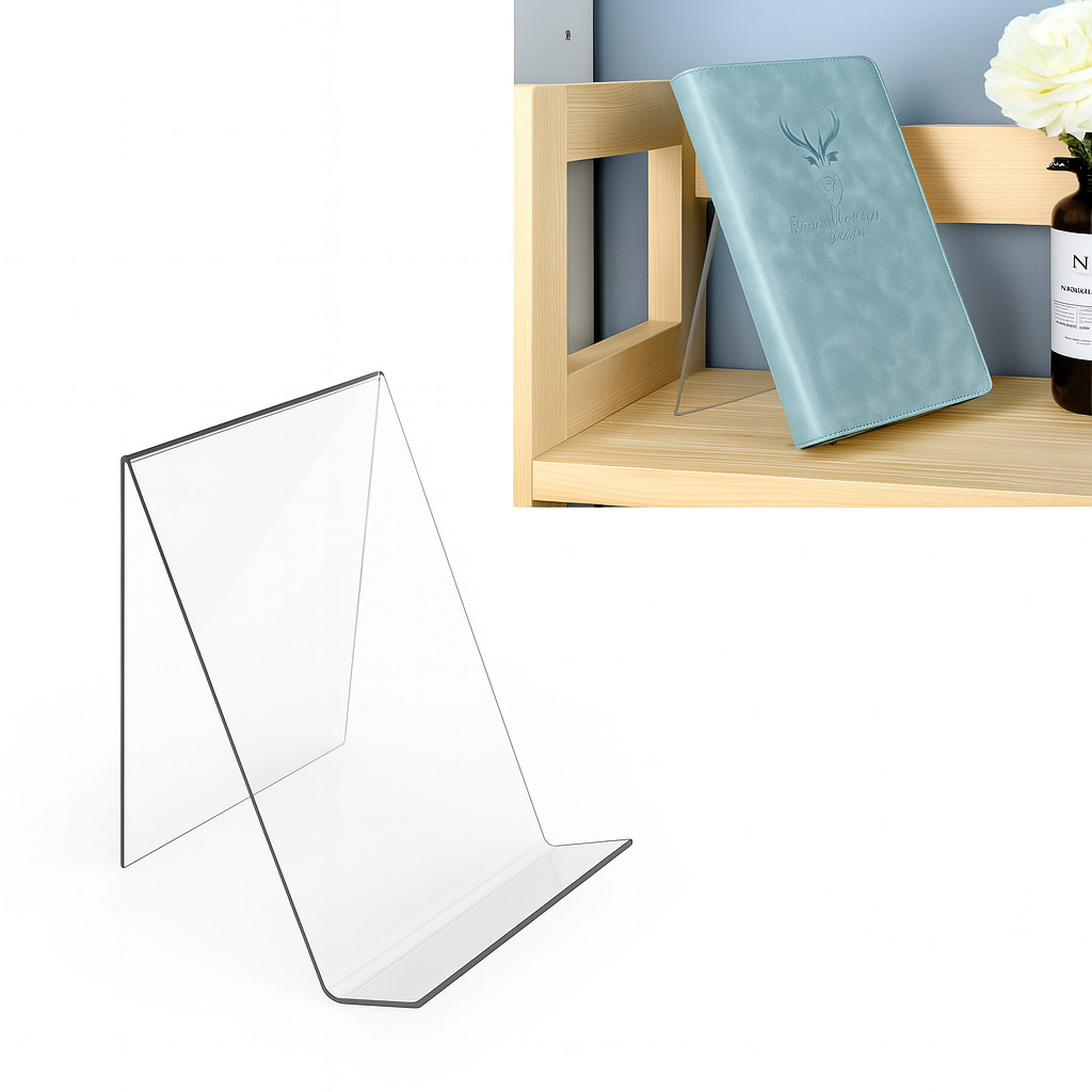 Suporte Porta Livro Biblia Leitura Aparador Estudo Decoração Acrílico Cristal Transparente Vidro