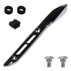 Protetor escape escapamento traseiro Biz100 Biz110 Pop100 Pop110 cromado com parafusos e coxins