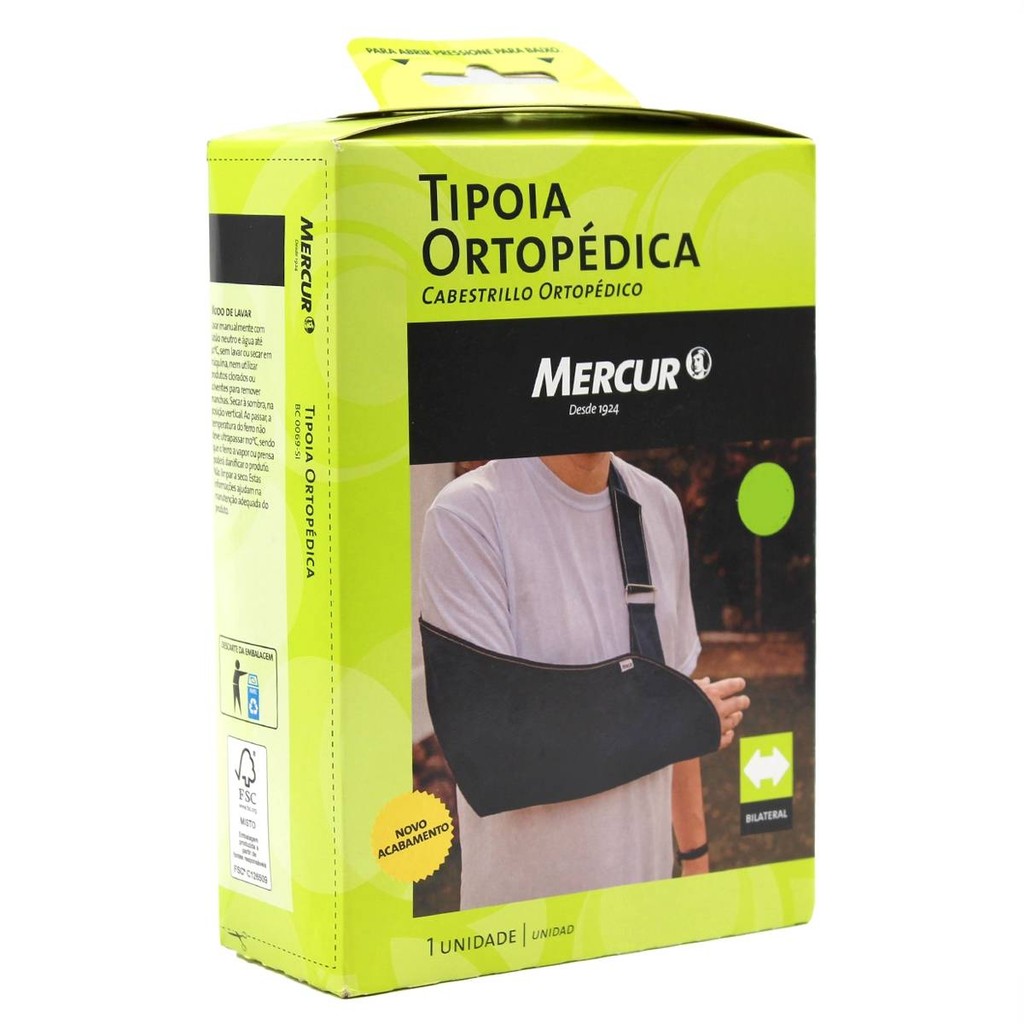 Tipoia Estabilizadora Mercur Velpeau com Orifício Azul Marinho Tamanho G