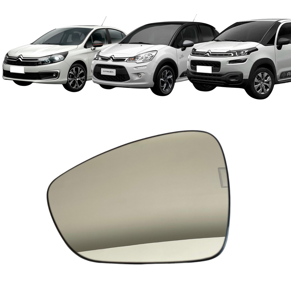 Lente Retrovisor LE – Aircross 11/20, C3 13/21, C3/C4 Picasso 11/15, C4 Lounge 14/20, Pallas 11/13