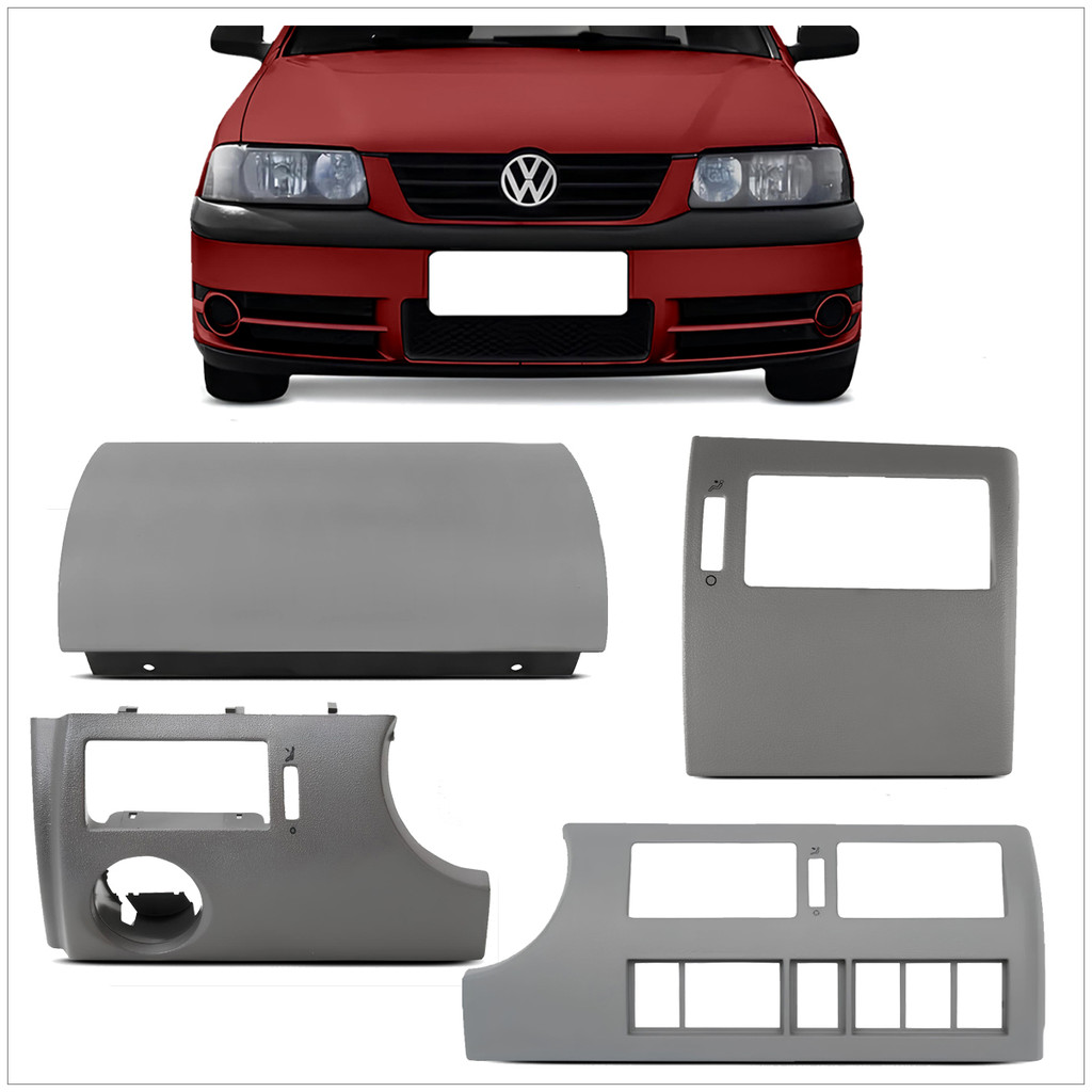 Moldura Painel Gol Parati Saveiro G3 1999 a 2005 Cinza Flanel