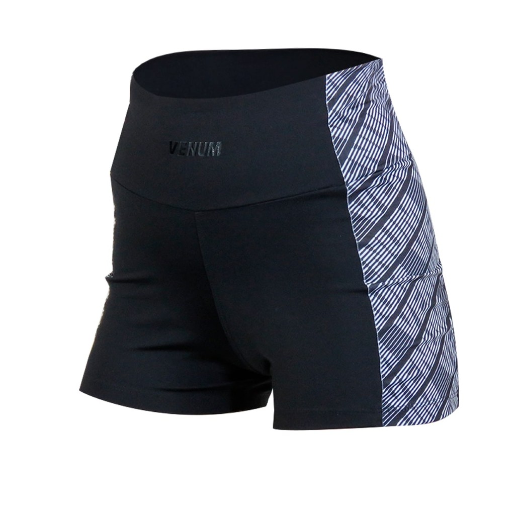 Short Feminino de Treino Venum Logomania Preto Cinza