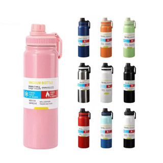 Garrafa Térmica 800ml Inox com Alça/Esportiva Quente e Frio - Várias Cores