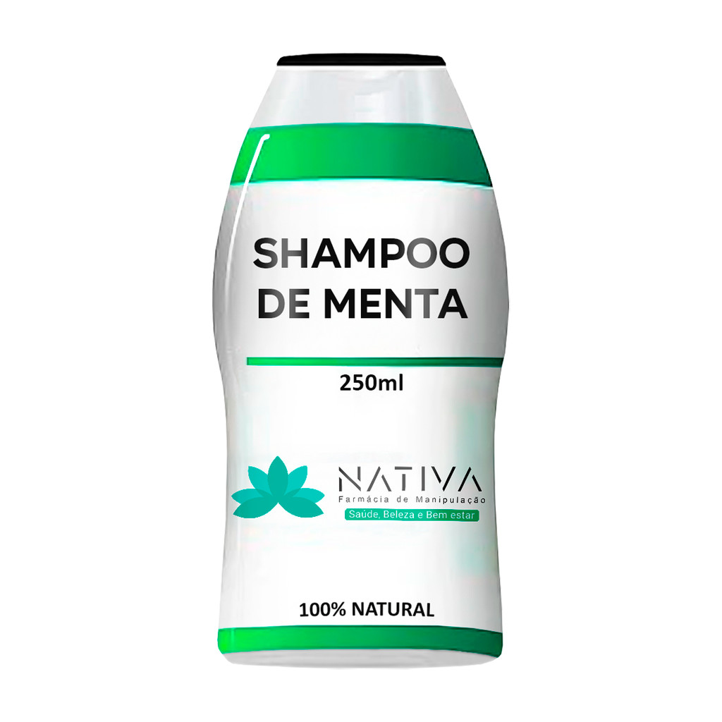 Shampoo de Menta 250ml Hidratação Cabelos Normais E Oleosos