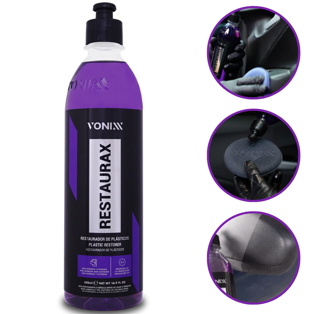 Restaurador De Plásticos Restaurax Vonixx Painel Revitalizador 500ml em Oferta na Shopee