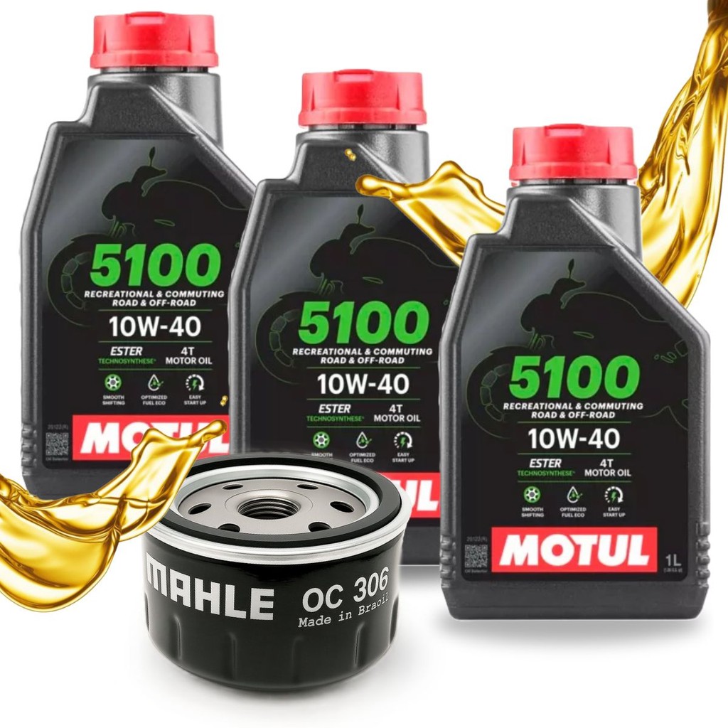 Troca de Óleo P/ Bmw F800 Gs / F650 Gs 3 Litros Motul 5100 10w40 + FIltro em Oferta na Shopee