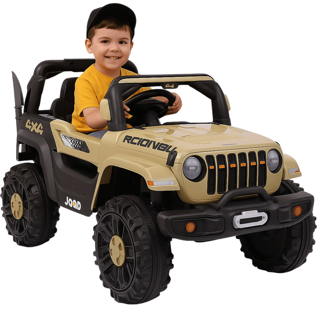Carro Eletrico Zippy Toys Jeep Wrangler Rubicon 12V CR Bege em Oferta na Shopee