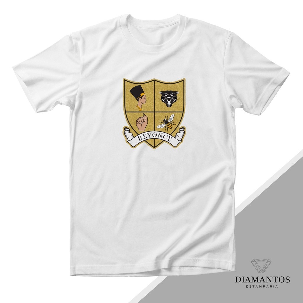 Max Okavango Unisex Oversized Streetwear Camiseta Branca Beyoncé Emblema Visual Exclusivo