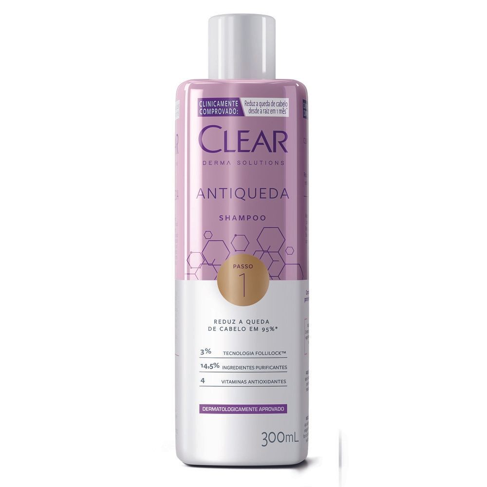 Shampoo CLEAR Derma Solutions Antiqueda 300 ml - Beauty