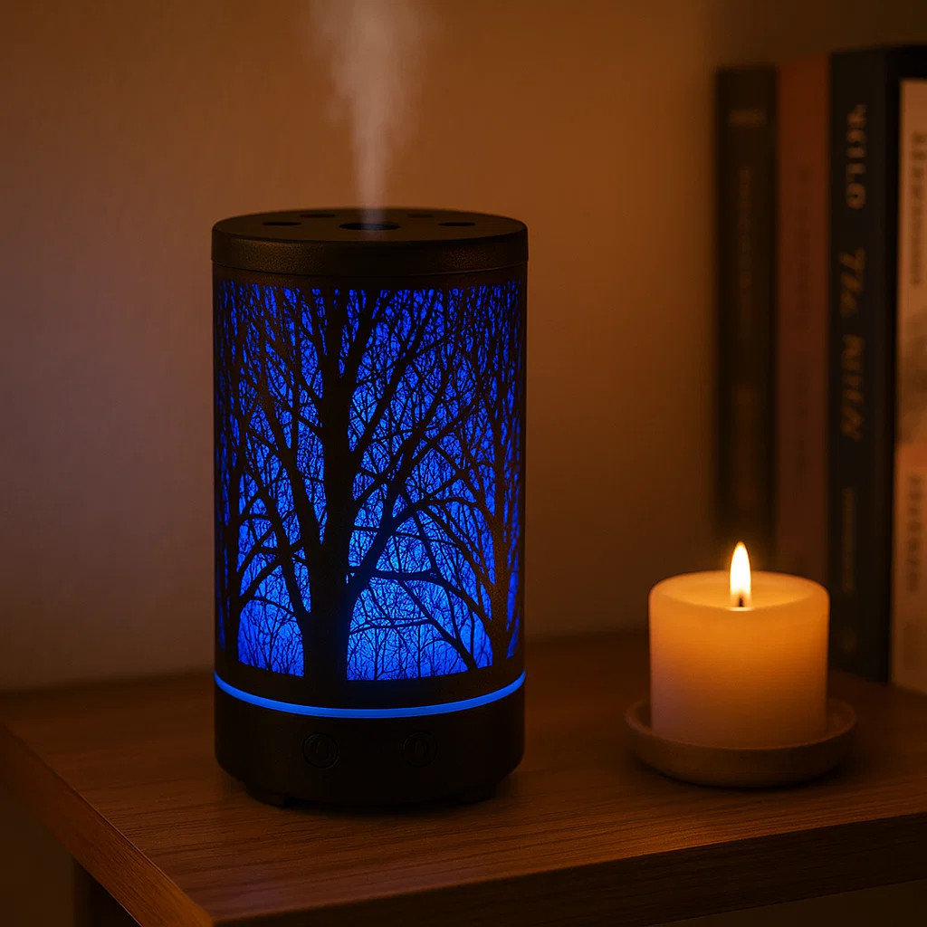 Umidificador De Ar E Aromatizador Portatil Com Led 100ml