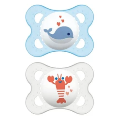 Kit 2 Chupetas Coleção Fundo do Mar 0-6 Meses Azul - MAM