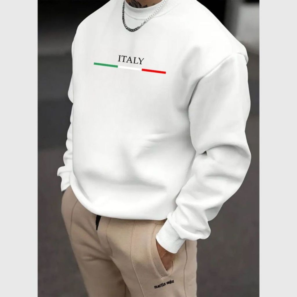 Blusa Moletom De Frio Masculino Careca Italy Casual Estilo Sueter De Frio