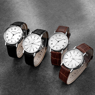 Relógio Masculino Minimalista De Quartzo – Elegante Com Pulseira De Couro em Oferta na Shopee