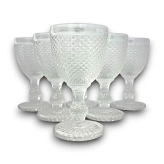 Jogo 6 Taças de Água Transparente Bico de Jaca Vidro 300ml em Oferta na Shopee