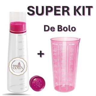 Kit Regador de Bolo Bisnaga Umedecedor e Copo Medidor 570ml Confeitaria Cozinha - NEW em Oferta na Shopee