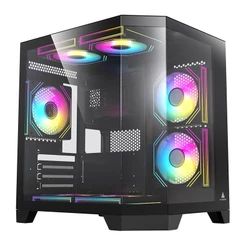 Gabinete Gamer Acegeek Vista, Mid-Tower, Lateral de Vidro, Preto, AG-VISTA-BK