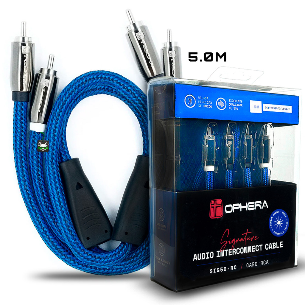 Cabo RCA Malha Náutica 100% Cobre Ophera Tripla Blindagem em Oferta na Shopee