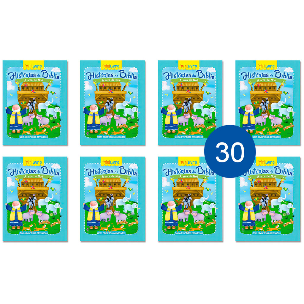 Kit 30 Livrinhos Arca De Noé Lembrancinha De Festa Sacolinha Aniversário Surpresa