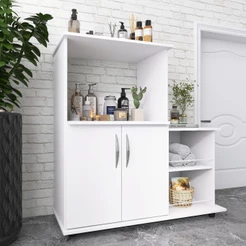 QUEIMA DE ESTOQUE - Armário Balcão para Cozinha sem Rodízios – com 2 Portas e Prateleiras