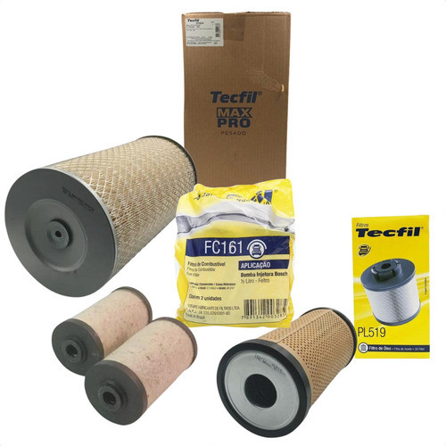 Kit Filtro Ar Óleo Diesel Mb 1113 2213 com Motor OM352 Ap9834 Pl519 Fc161