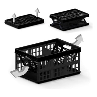 Kit com 2 Caixas Dobrável Organizadora Desmontável 45 Litros Preta em Oferta na Shopee