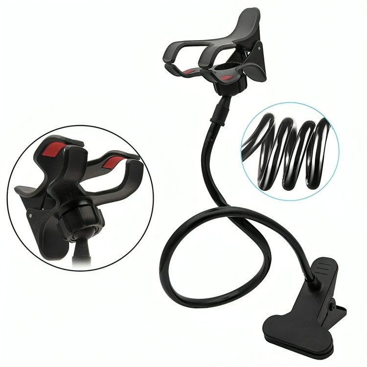 Detalhes do Suporte Celular Universal Articulado Pendurável Mesa Flexível Presilha 360 Giratório Suporte de Celular Com Garra