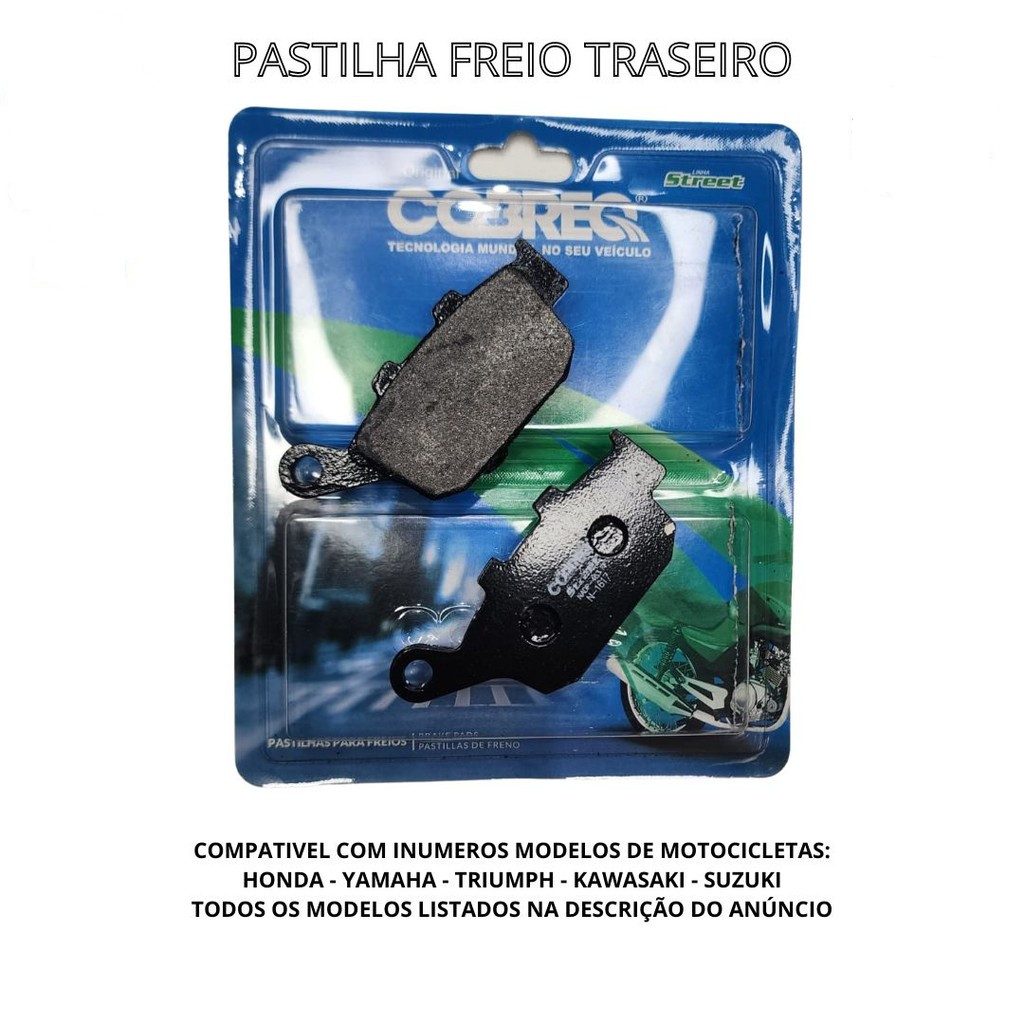 Pastilha De Freio Cb 300 Xj6 Nc 700 Transalp 700 X Adv 750 Traseira - Cobreq