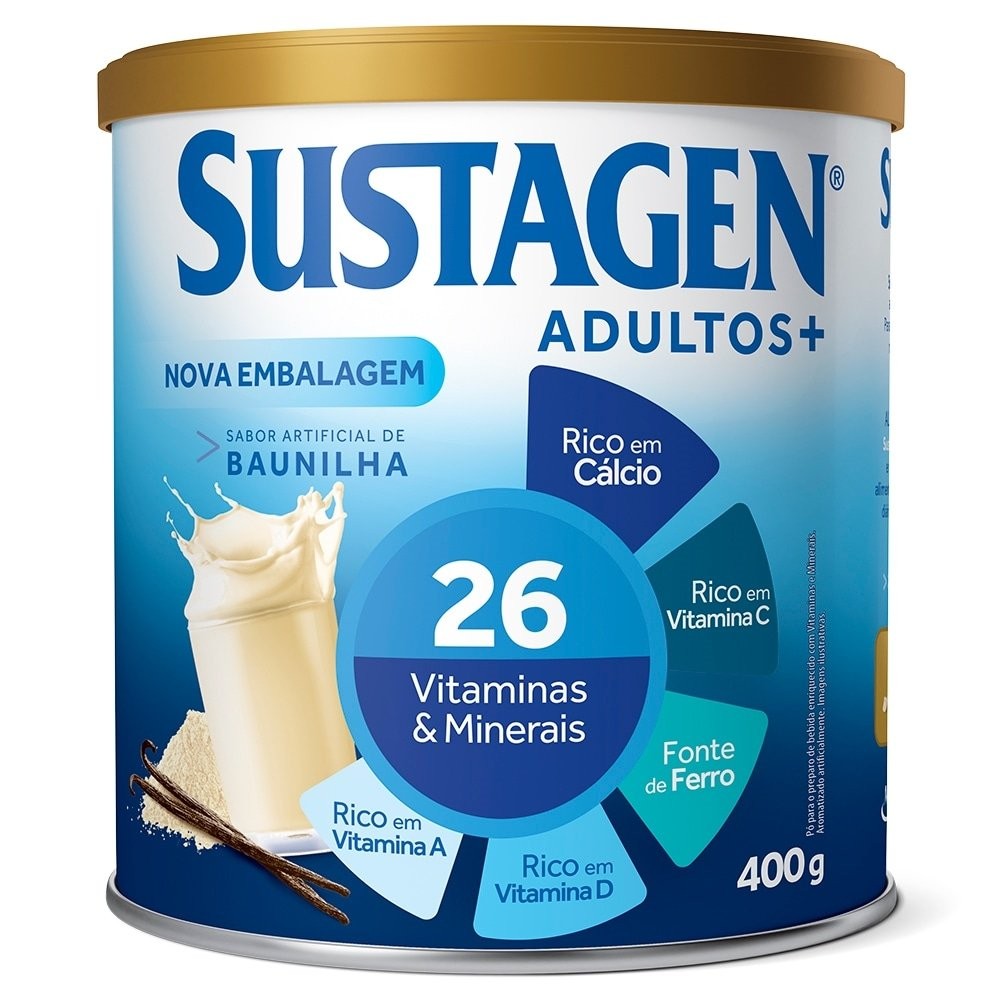 Sustagen Adulto Baunilha 400g em Oferta na Shopee