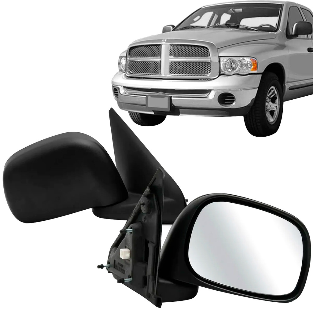 Retrovisor Ram 1500 02 03 04 05 06 07 08 Elétrico Com Aquecedor Capa Texturizada