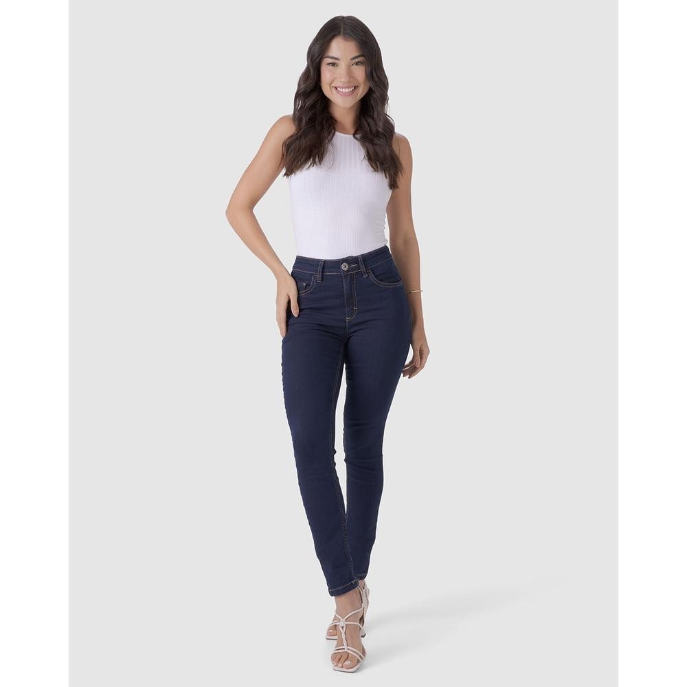 Calça Feminina Skinny Cintura Média Em Flex Jeans em Oferta na Shopee
