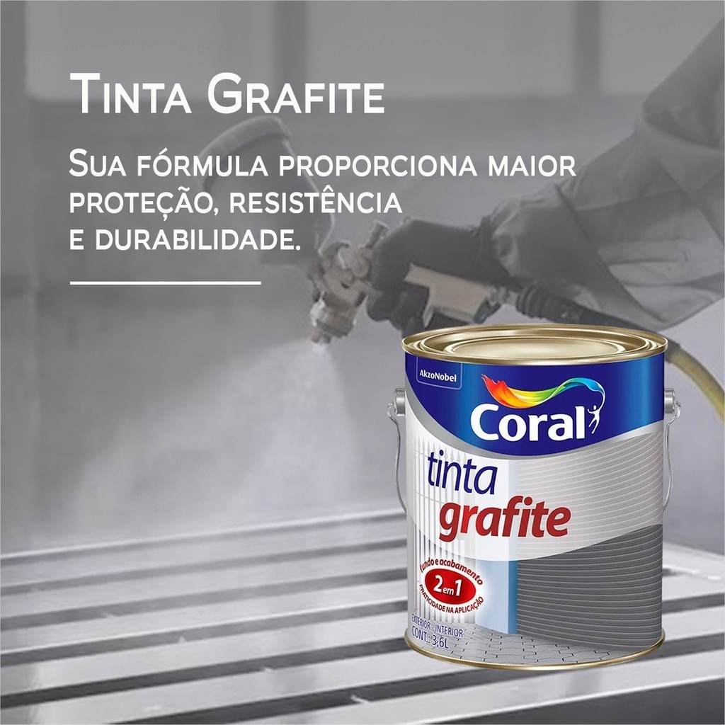 Tinta Grafite 2 Em 1 Alto Rendimento 3,6l Coral · foto 2