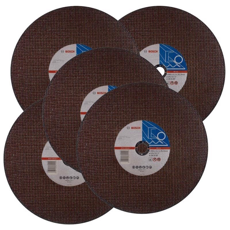 Combo Com 5 Discos de Corte 14 POL 2 Telas Furo 1 Pol BOSCH - Home & Living