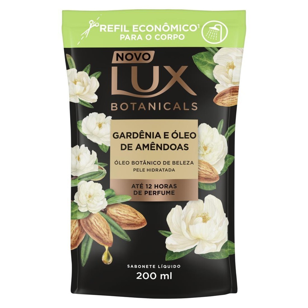 Sabonete Líquido Lux Botanicals Gardênia e Óleo de Amêndoas 200ml em Oferta na Shopee