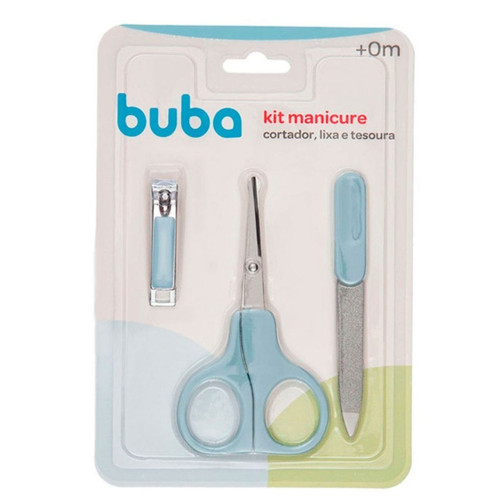 Kit de Higiene Manicure do Bebê Azul 13613 - Buba em Oferta na Shopee
