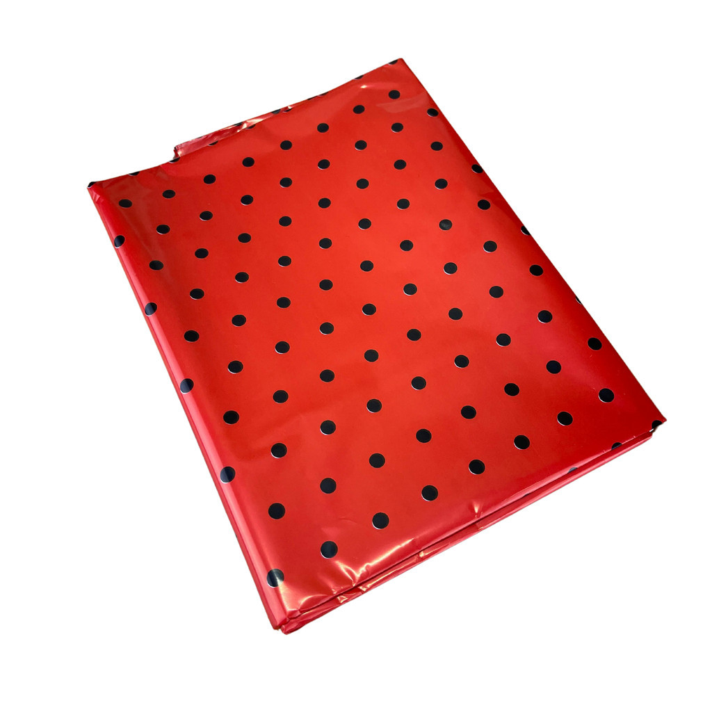Detalhes do 10~50 TOALHAS P/ MESA FESTA POA VERMELHO/PRETO BOPP PEROLA  78X78 INOVE