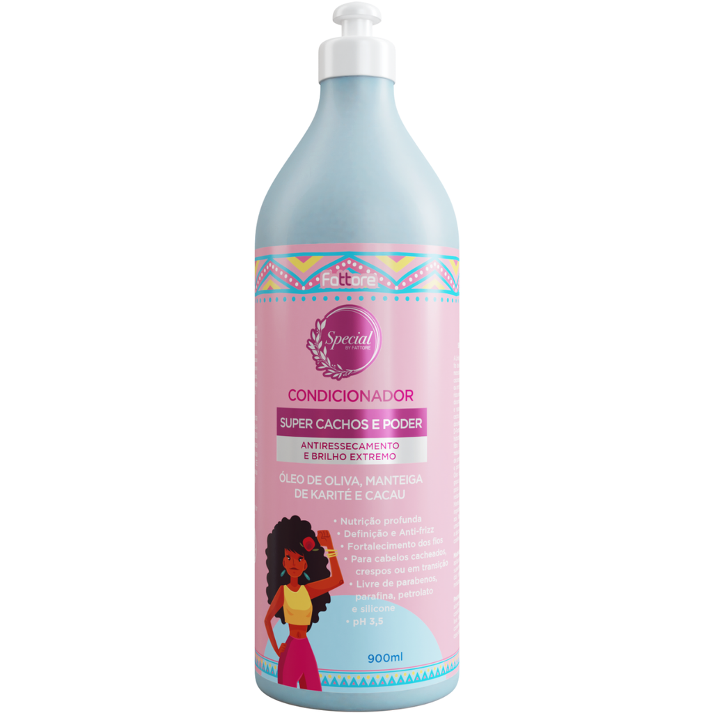 Condicionador Fattore Special By 900ml Super Cachos Antirressecamento e Brilho Extremo