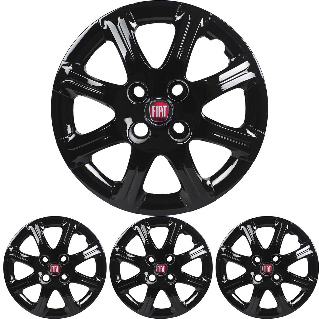 JG 4 Calota Palio 2014 15 16 Aro 14 Black Piano com Emblema