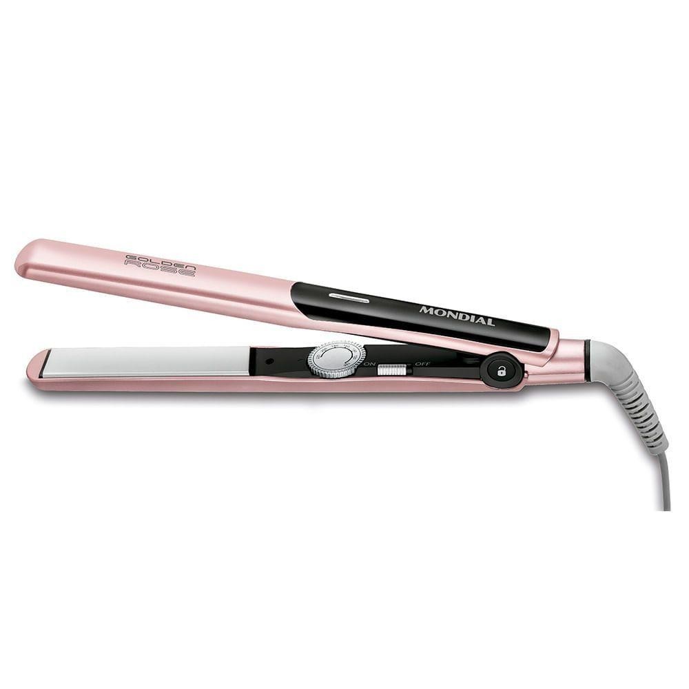Prancha Alisadora Mondial Golden Rose P-20 Bivolt em Oferta na Shopee