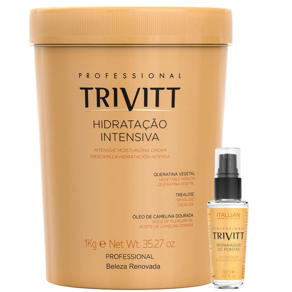 Kit De Hidratação 1Kg -  Reparador De Pontas