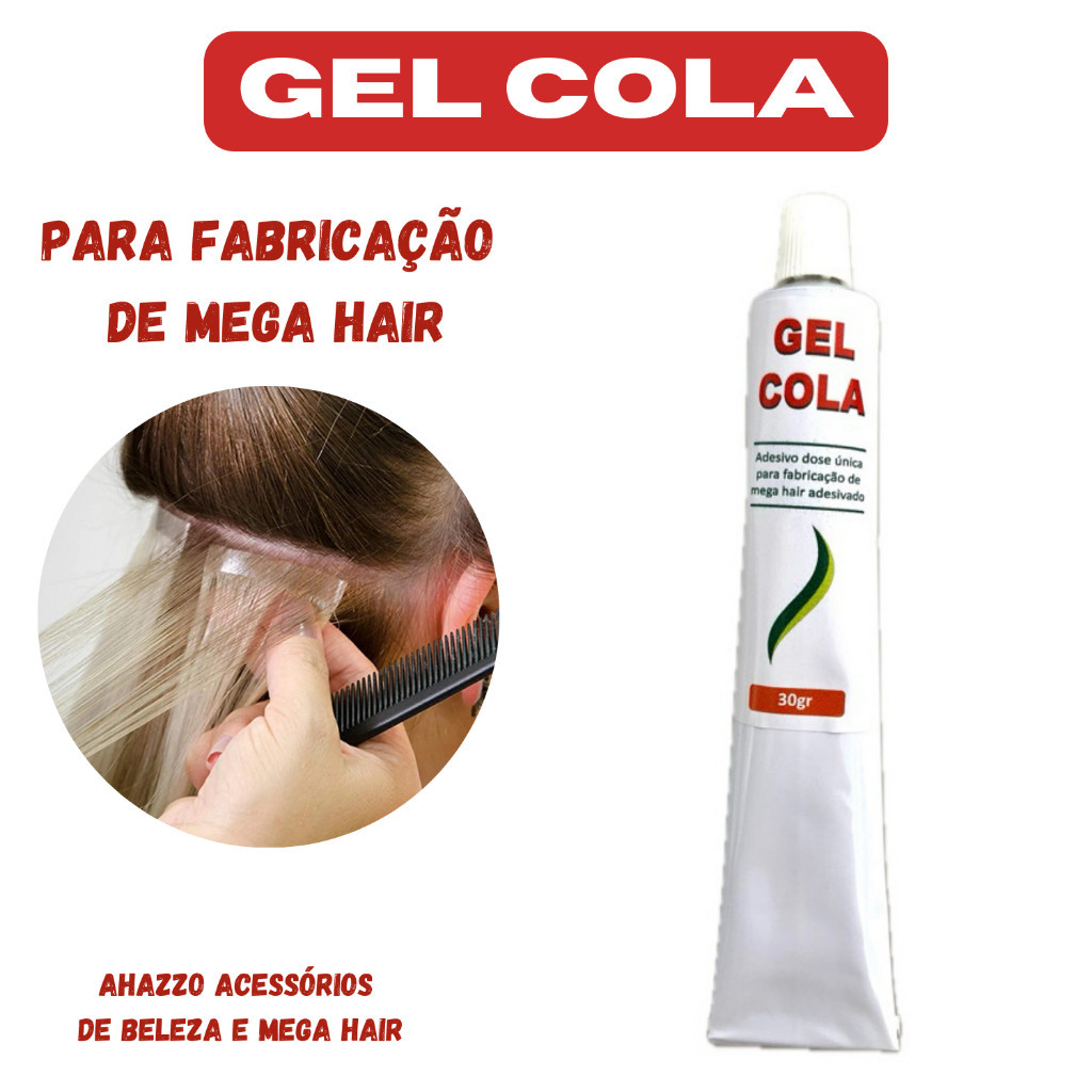 Gel Cola Profissional para Fabricação de Mega Hair 30g em Oferta na Shopee