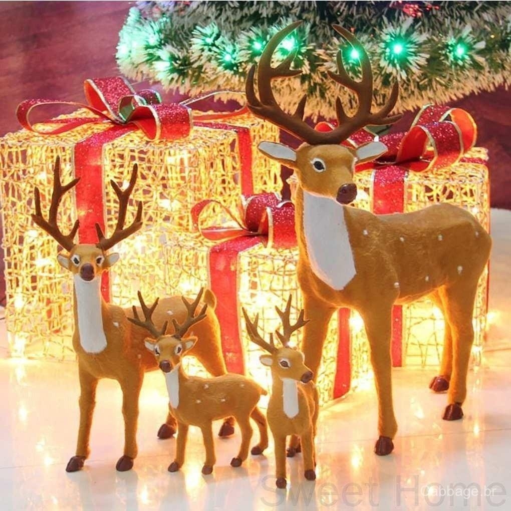 15/20 /25 /30cm Plush Elk Natal Enfeites/Suprimentos Natal/Decorações De Árvore De Natal/Decorações De Natal/Enfeites De Árvore De Natal/Decoração