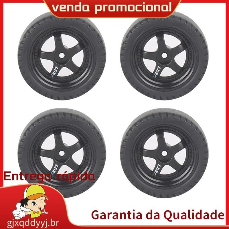 4 PCS RC Pneus De Deriva Preto Metal + Borracha Para LDRC LD1201 P06 WPL B14 B24 C14 C24 C34 C44 Acessórios De Atualização Carros.gjxqddyyjbr