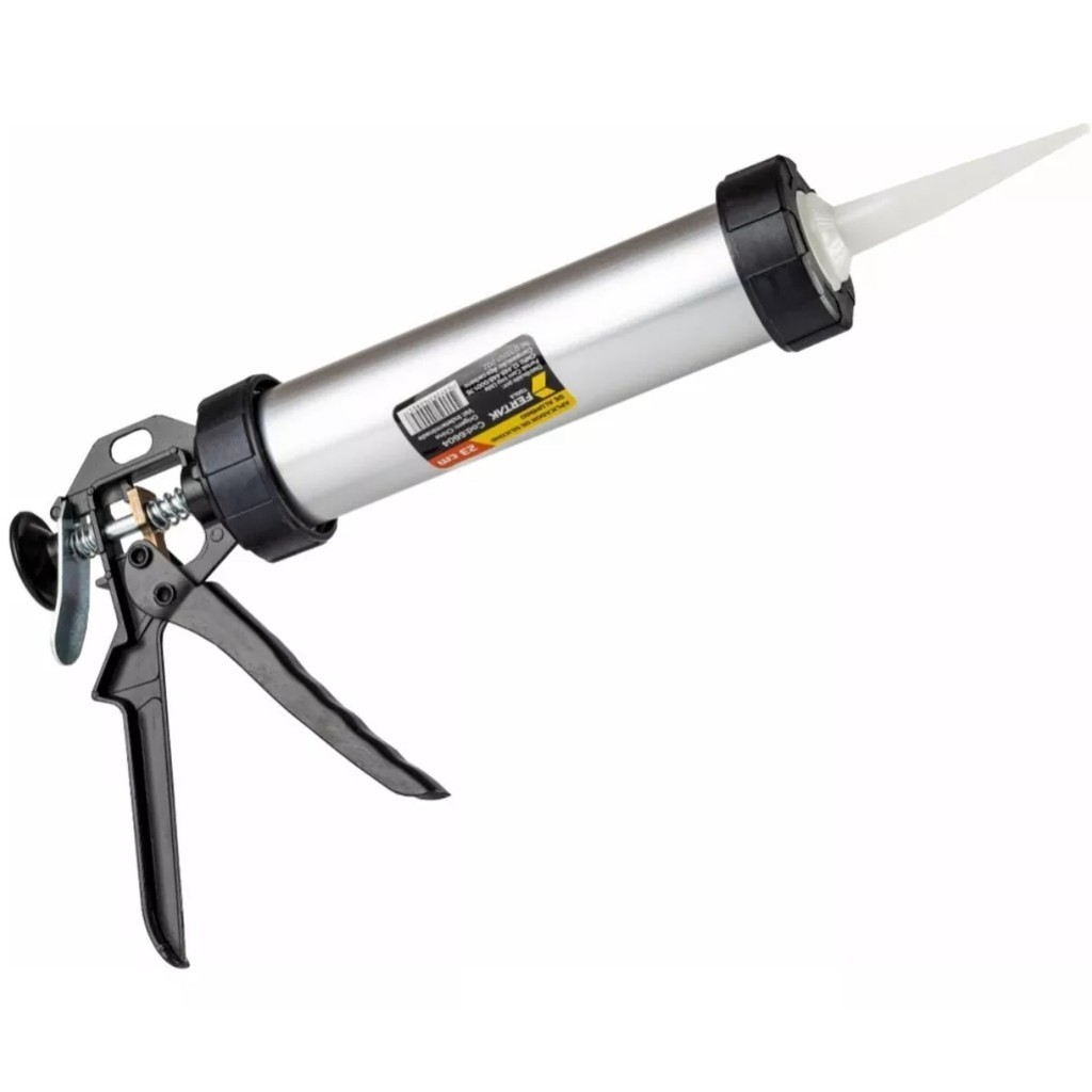 Aplicador Pistola de Silicone Tubular 9" Profissional Alta Pressão Fertak Aplicador de Vedação Reforçado Calafetar Casa