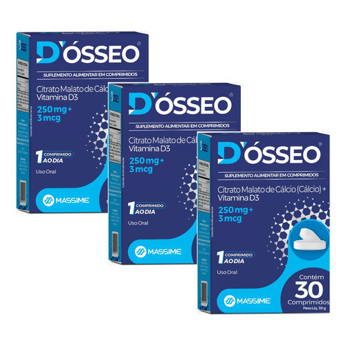 Kit 3x Dosseo 30cpr - Calcio E Vitamina D3