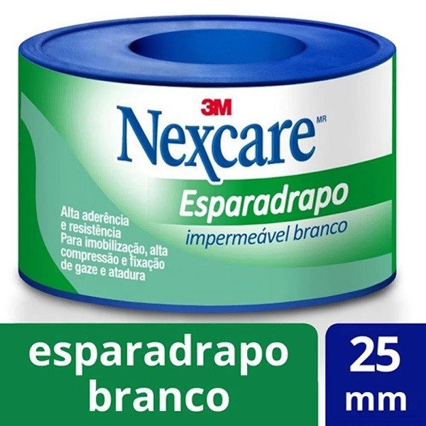 Esparadrapo Impermeavel Nexcare Branco 25MM X 3M em Oferta na Shopee